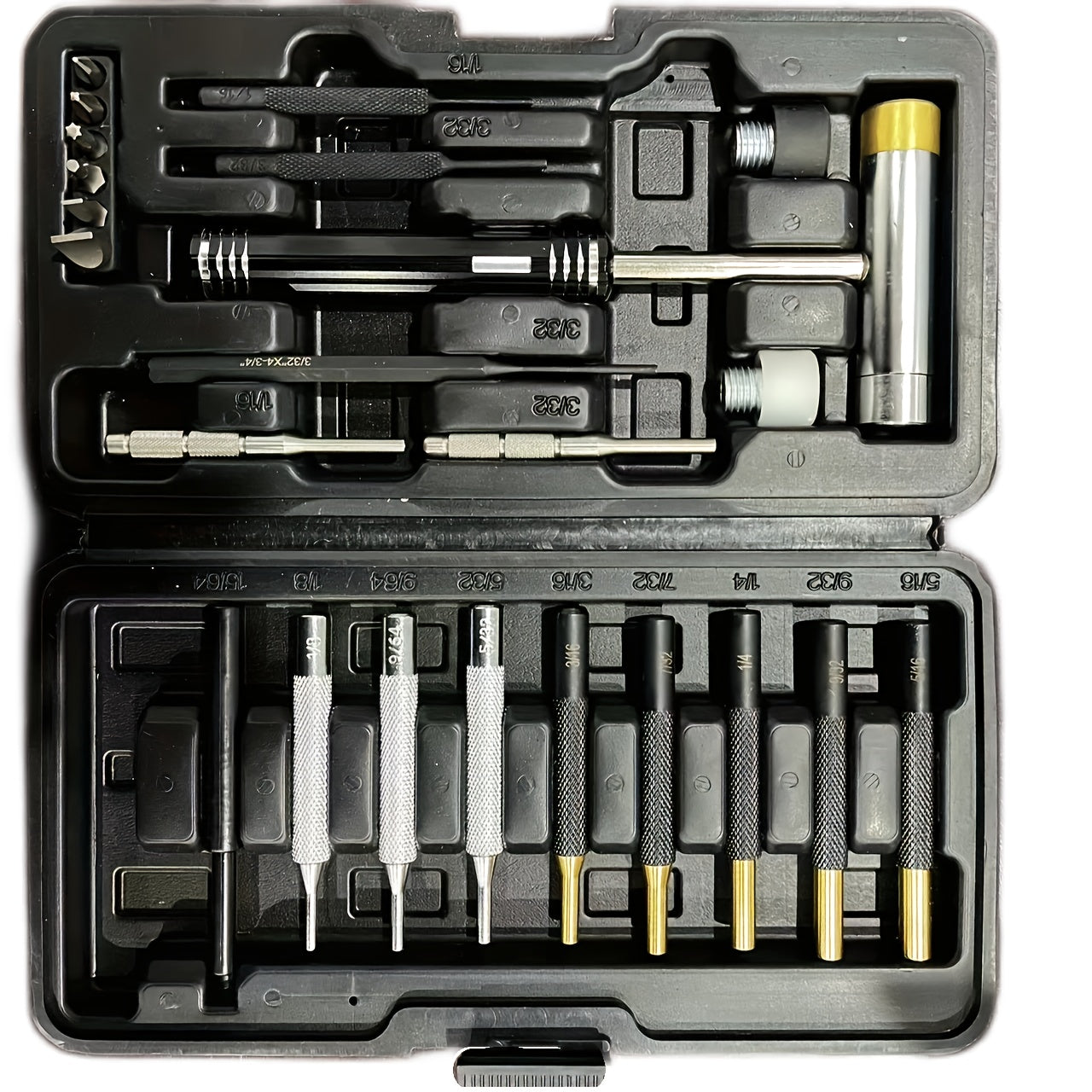 Punch kit, punch tool, roll pin punch kit for hunting and shotting without workbench