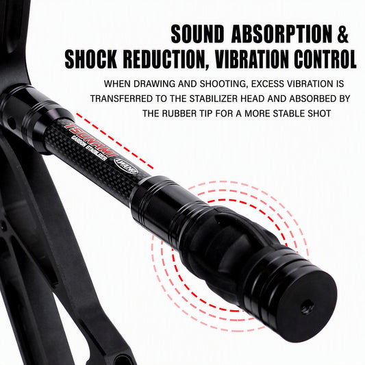 Archery Bow Stabilizer Vibration Dampening Balance Rod with Removable Weights 6/8/10/12 Inch