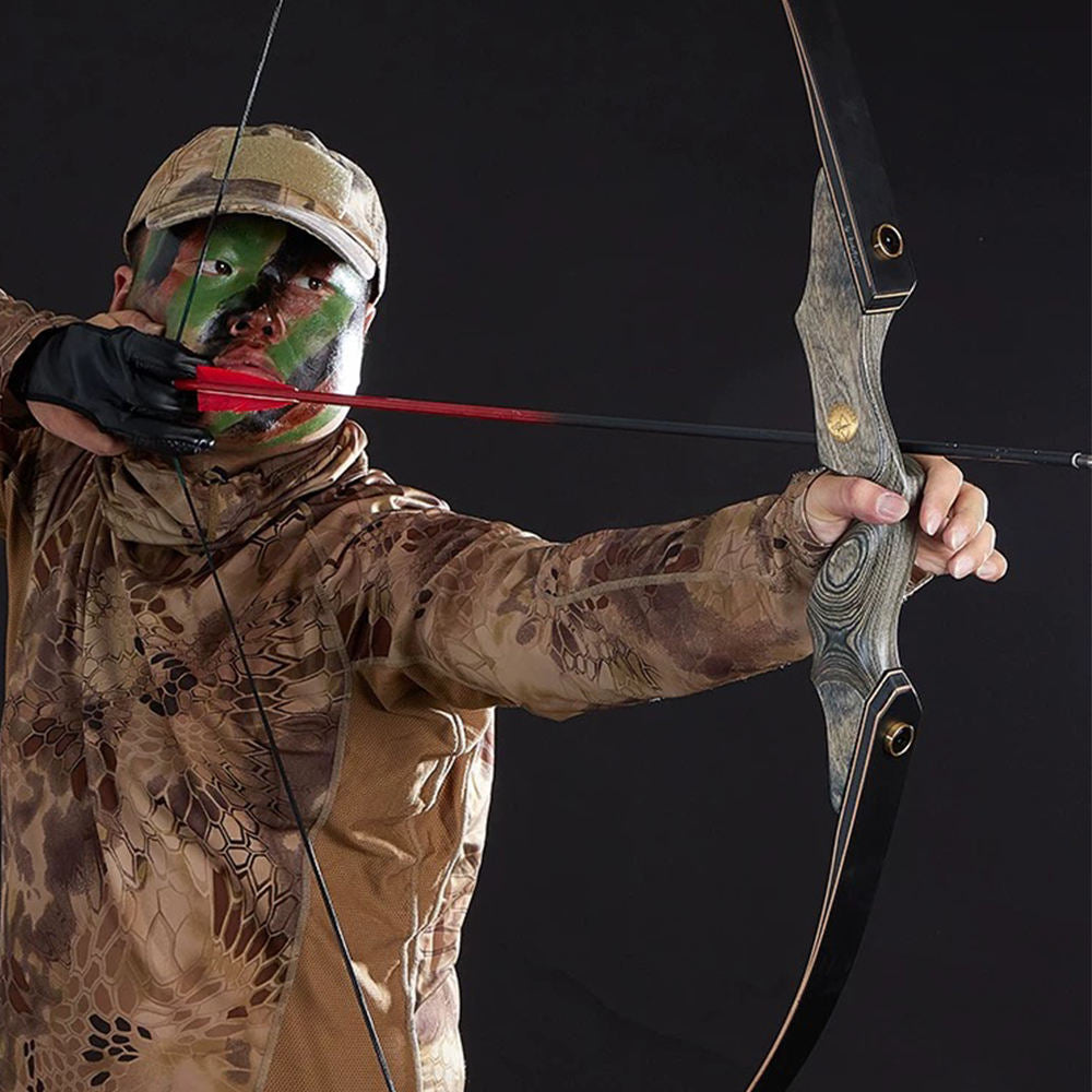 60 Inch Traditional Takedown Recurve Bow Wooden Riser 25 to 60 LBS