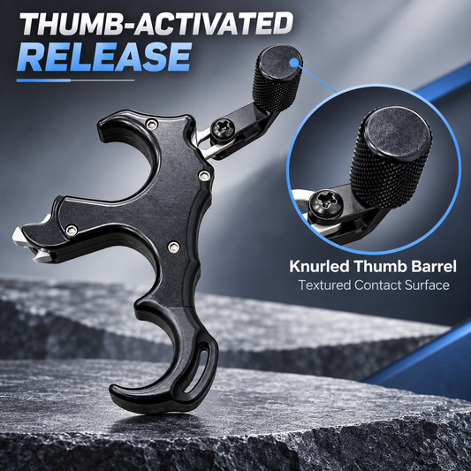360° Rotating Archery Thumb Release Aid Metal Handheld Release for Compound Bows