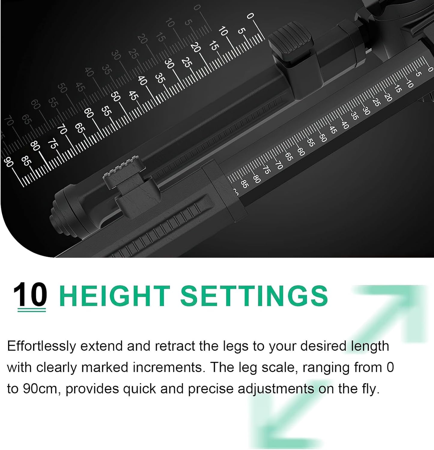 Rifle Bipods Hunting and Shooting with 360° Swivel and 10 Adjustable Heights, 1913 Picatinny rail