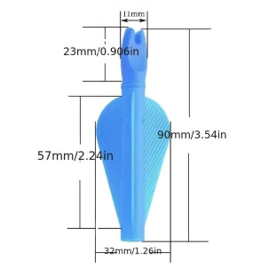 LINK 12PCS Integrated arrow tail, DIY bow and archery equipment tail feather