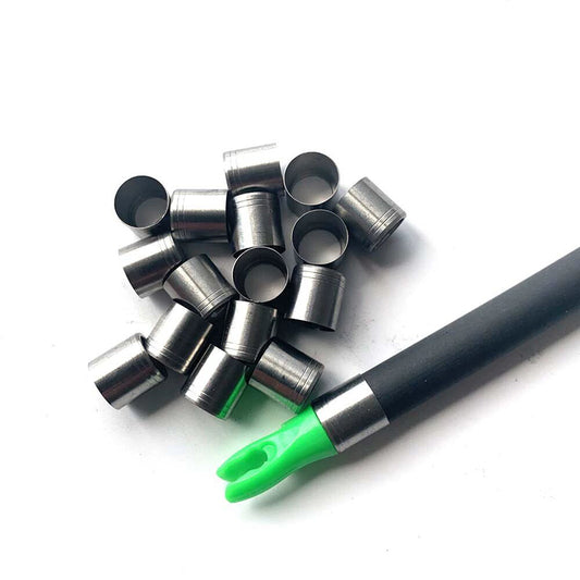 12Pcs Arrow Shaft Protector Rings Metal Reinforcement Collars for 7.6mm and 7.8mm OD Archery Arrow Shafts
