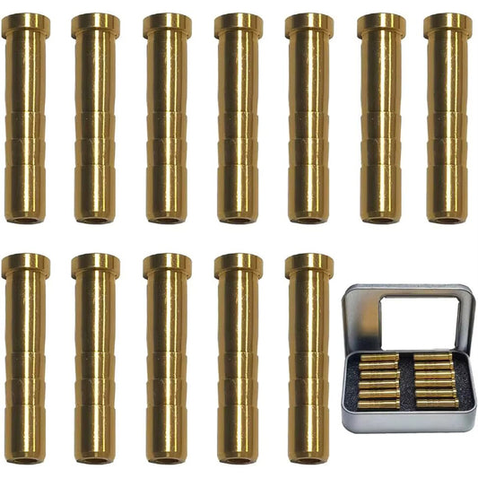 6Pcs Brass Arrow Inserts 37–250 Grain Weighted Arrow Shaft Inserts for Archery Arrows