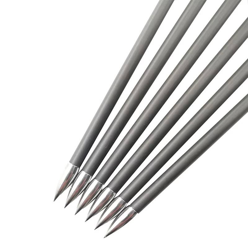 12Pcs 4.2mm Steel Target Arrow Points 80/100/120/150/200 Grain Archery Practice Tips