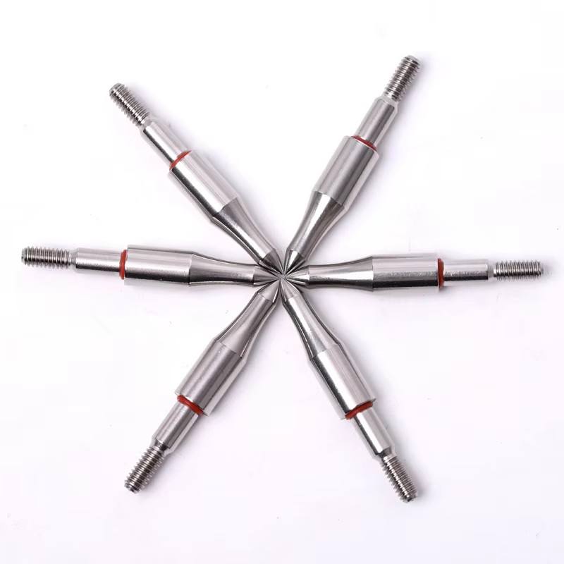 12Pcs Stainless Steel Target Arrow Points 75–300 Grain Field Tips for 6.2mm ID Archery Shafts