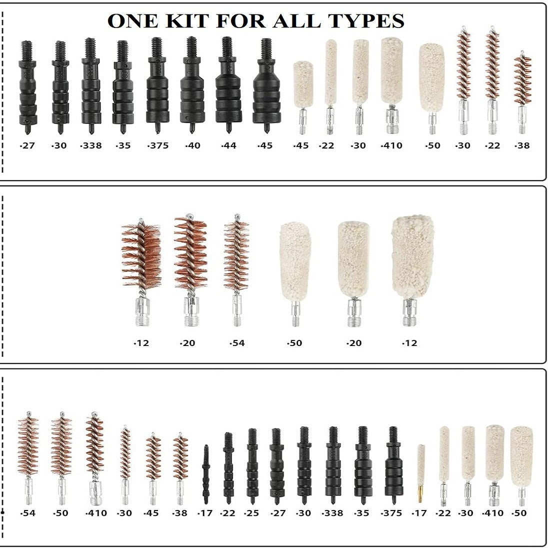 Universal Gun Cleaning Kit, Brushes Gun Cleaning Tool Set for Pistols Hunting Handgun Shot Guns Rifle with Travel Size Portable Case