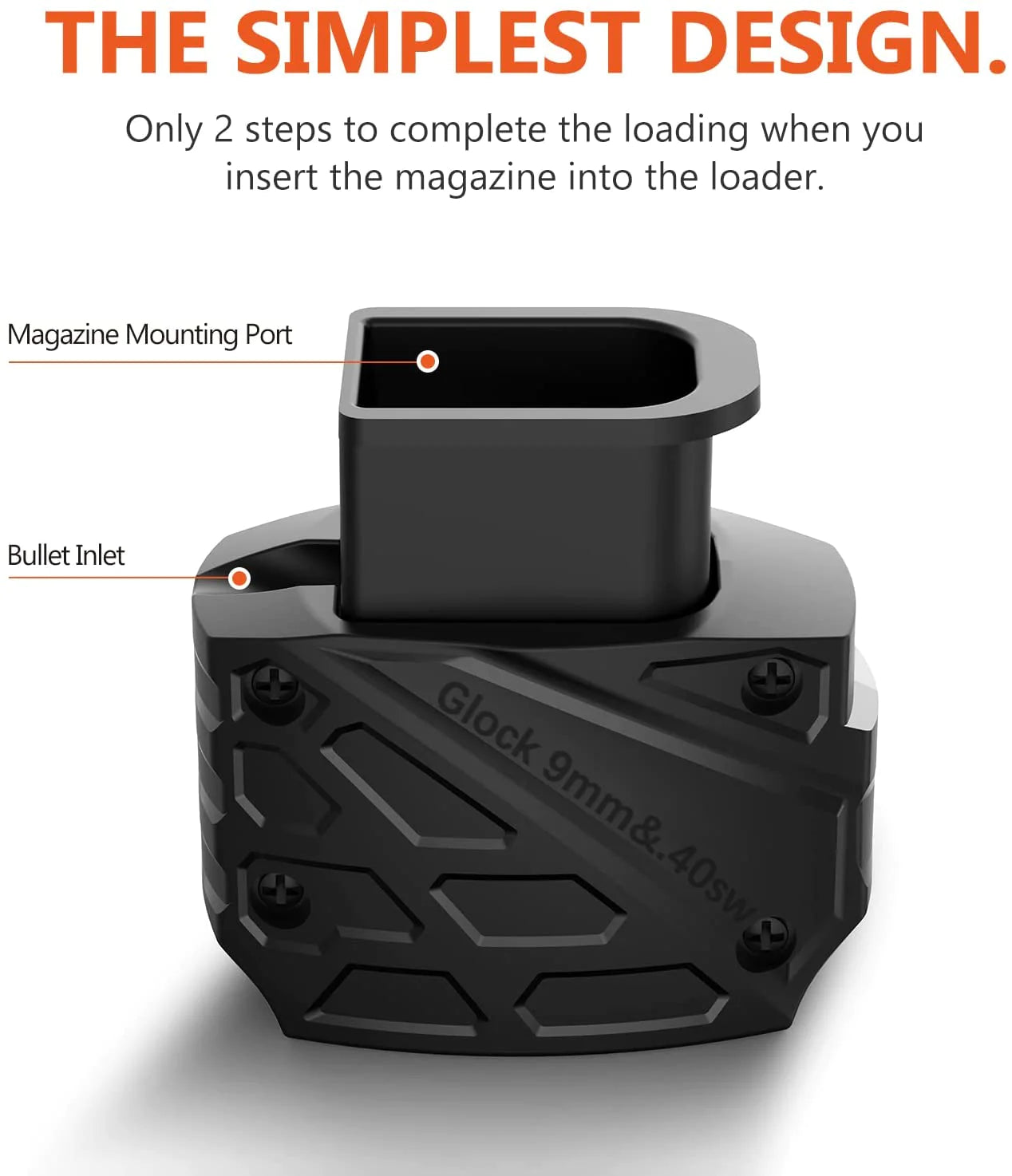 Magazine Speed Loader for Glock 9mm/.40.Fits Glock 17,18,19,22,23,24,26,27,34,35,45 and 47