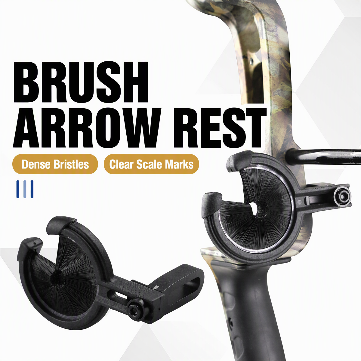 Archery Brush Arrow Rest 360° Full Capture Whisker Biscuit Arrow Rest for Compound Bows