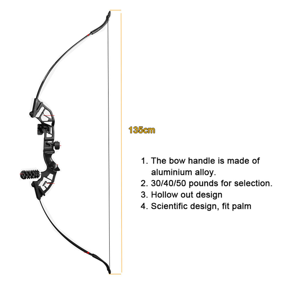 Takedown Recurve Bow Metal Riser Archery Bow for Target Practice