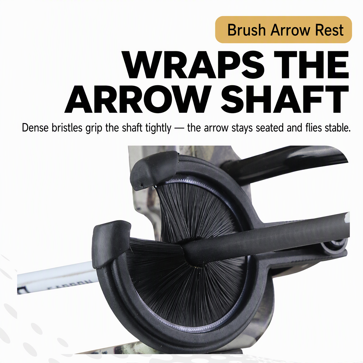Archery Brush Arrow Rest 360° Full Capture Whisker Biscuit Arrow Rest for Compound Bows