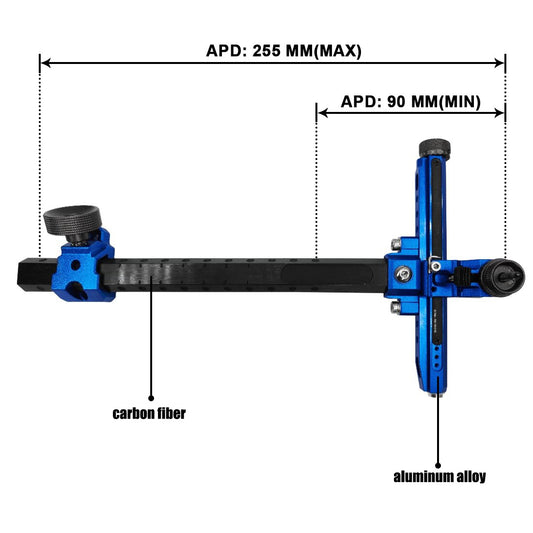 Recurve Bow Sight Micro Adjustable Archery Sight with Carbon Fiber Extension Bar