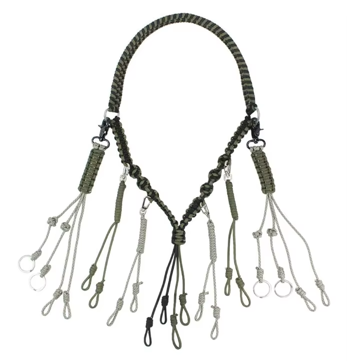 Braided Duck Call Lanyard Neck Strap Multiple Loops