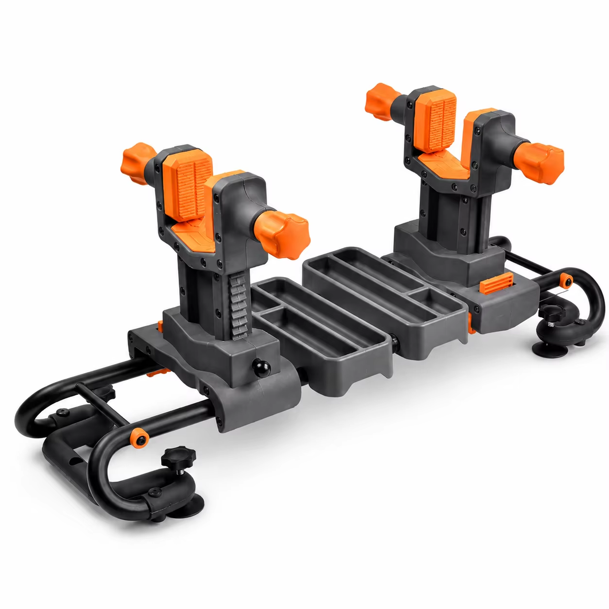 Adjustable Dual-Station Cleaning Vise with Protective Pads Stable Base