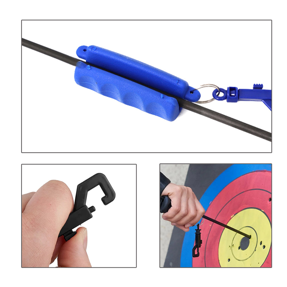 Archery Arrow Puller Non Slip Rubber Arrow Remover with Quick Release Clip