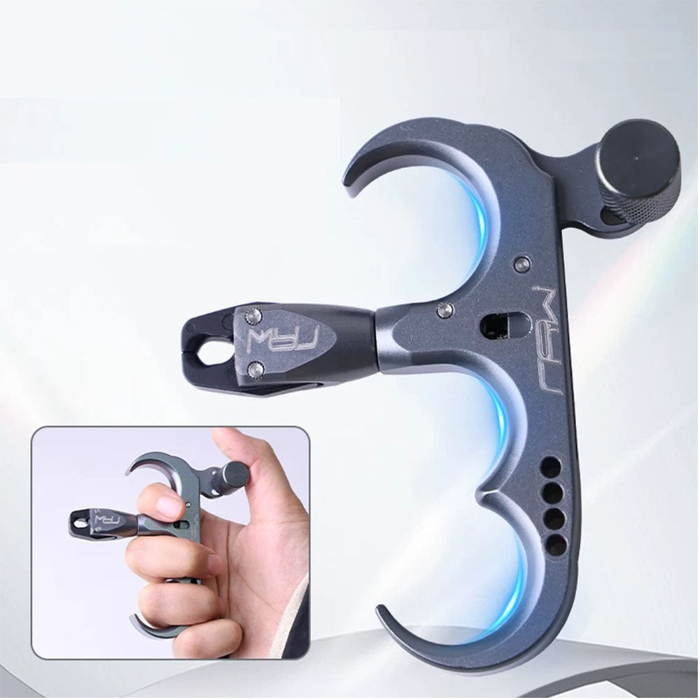 3-Finger Archery Thumb Release Aid 360° Rotating Head for Compound Bows