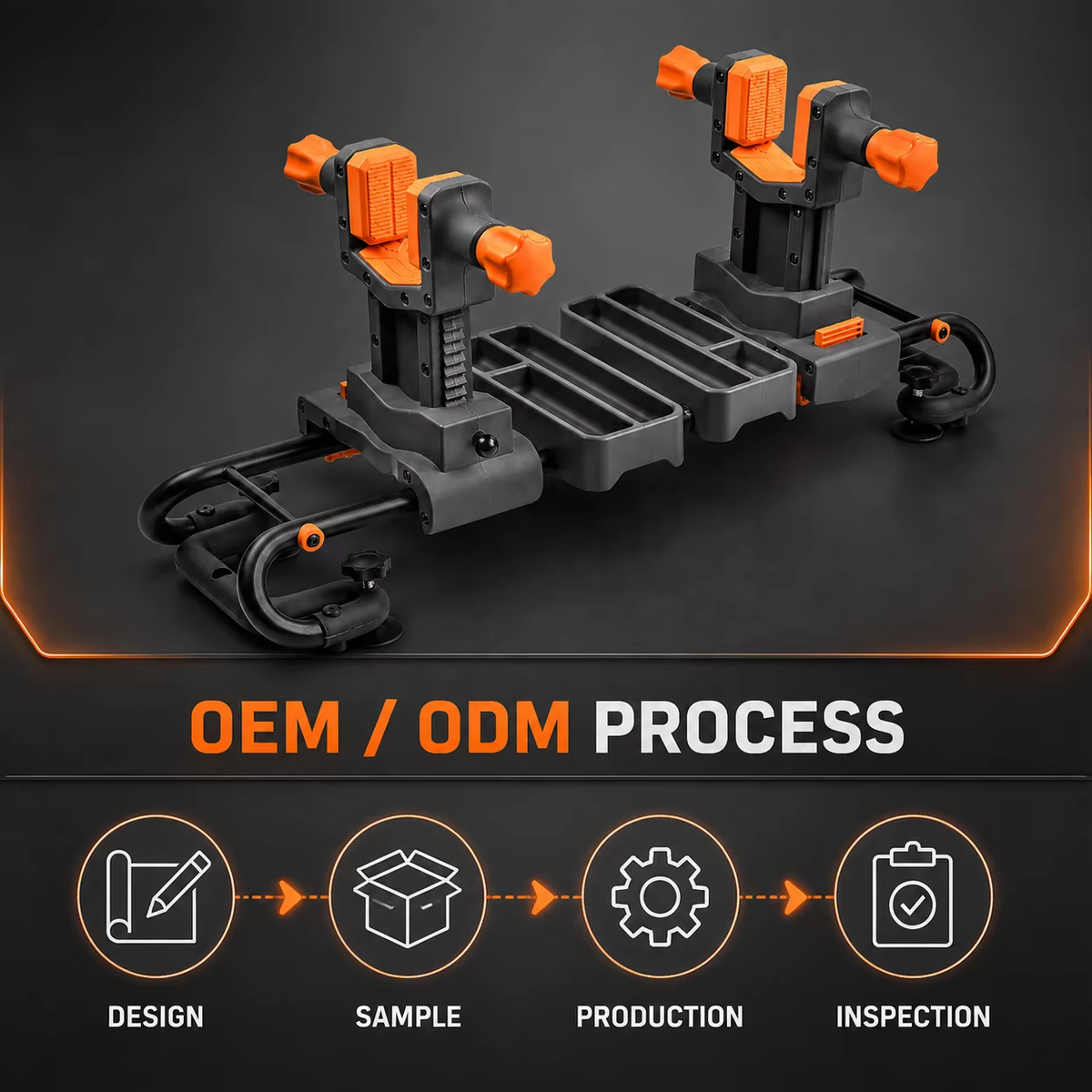 Adjustable Dual-Station Cleaning Vise with Protective Pads Stable Base