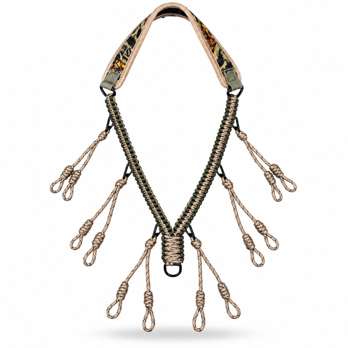 Hand Braided Duck Call Lanyard with Quick Release Loops Padded Neck Strap