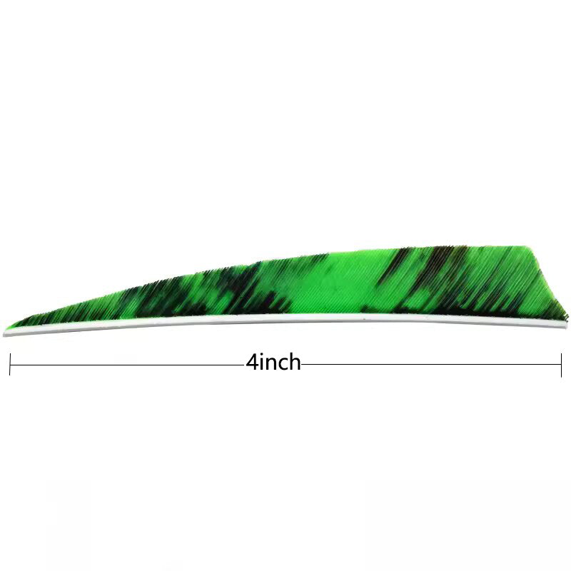 12Pcs 4 Inch Turkey Feather Fletching Natural Camouflage Arrow Feathers for DIY Archery