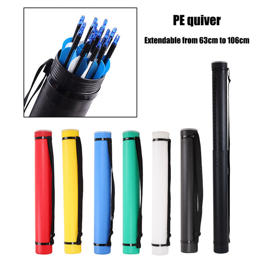 Adjustable Archery Arrow Tube Quiver Telescopic PE Arrow Storage Case for Recurve Compound Bow Arrows