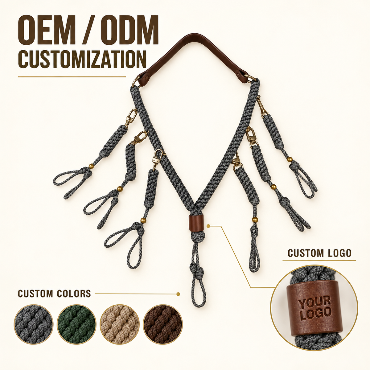 Camo Duck Call Lanyard with Multi Loop Braided Cord Comfortable Neck Strap
