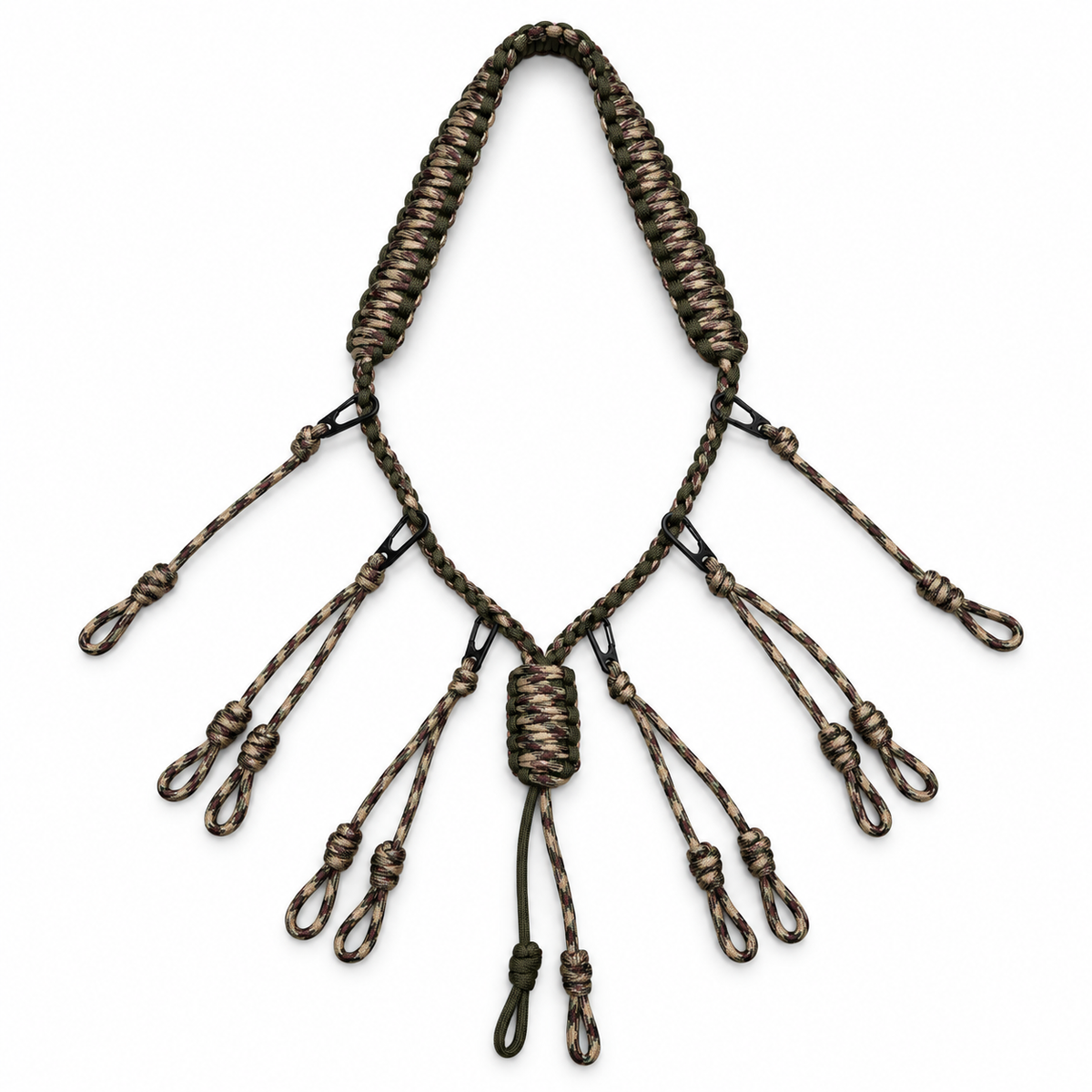 Braided Duck Call Lanyard with Quick Release Loops Camo Waterfowl Call Holder