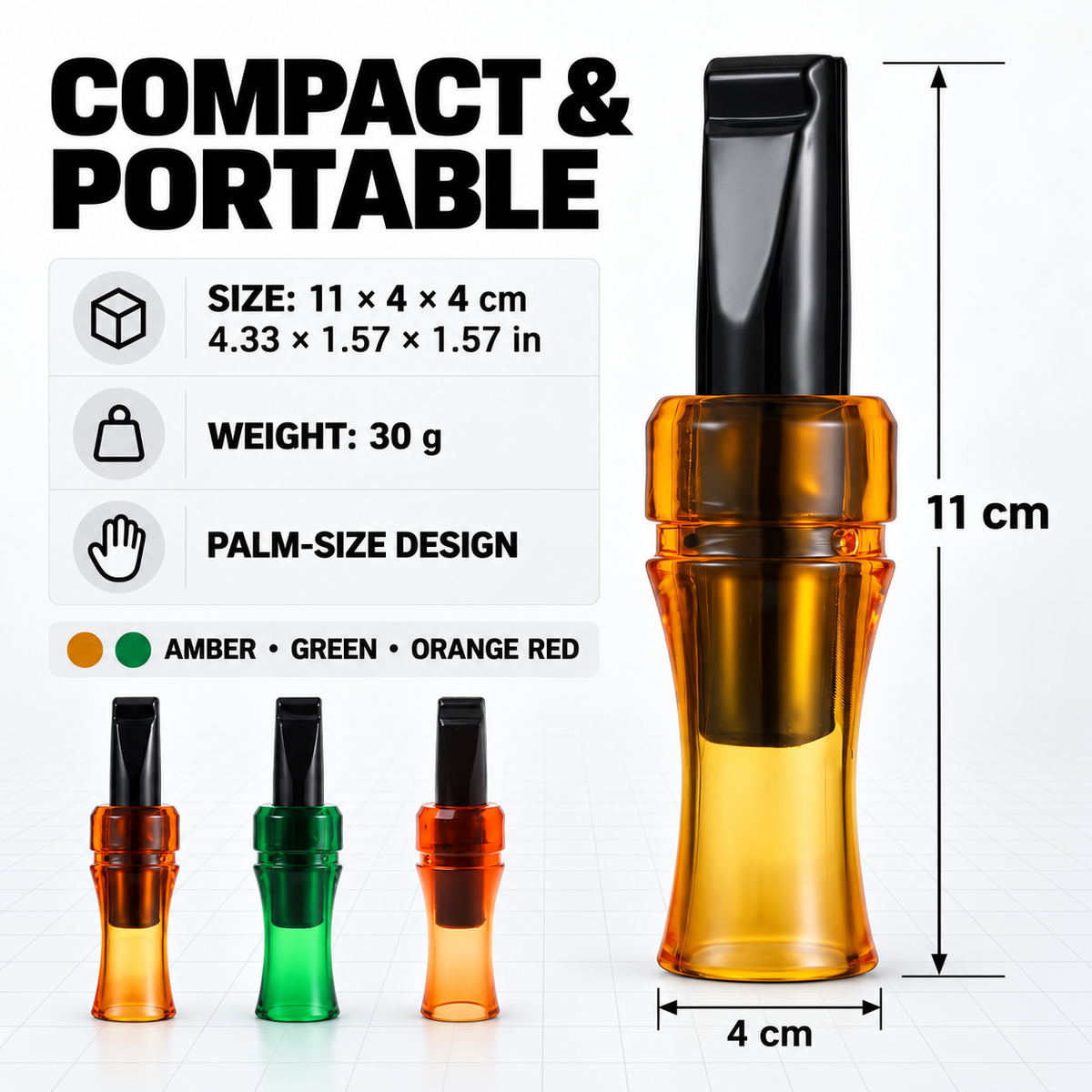 ABS Duck Call Whistle Lightweight Mallard Hunting Call