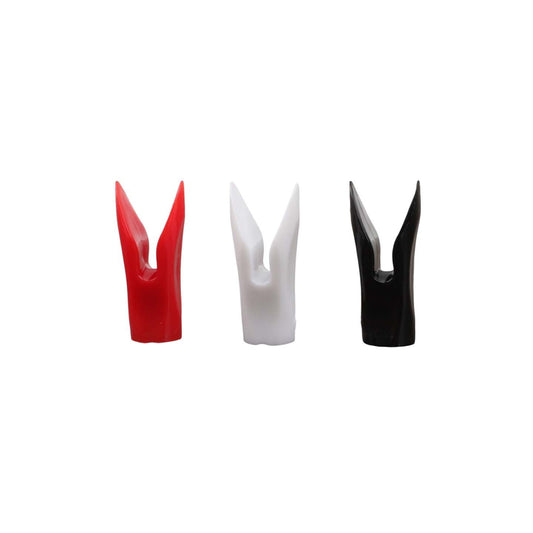 12Pcs 6.2mm Archery Pin Nocks 23mm Plastic Replacement Arrow Nocks for DIY Arrow Making