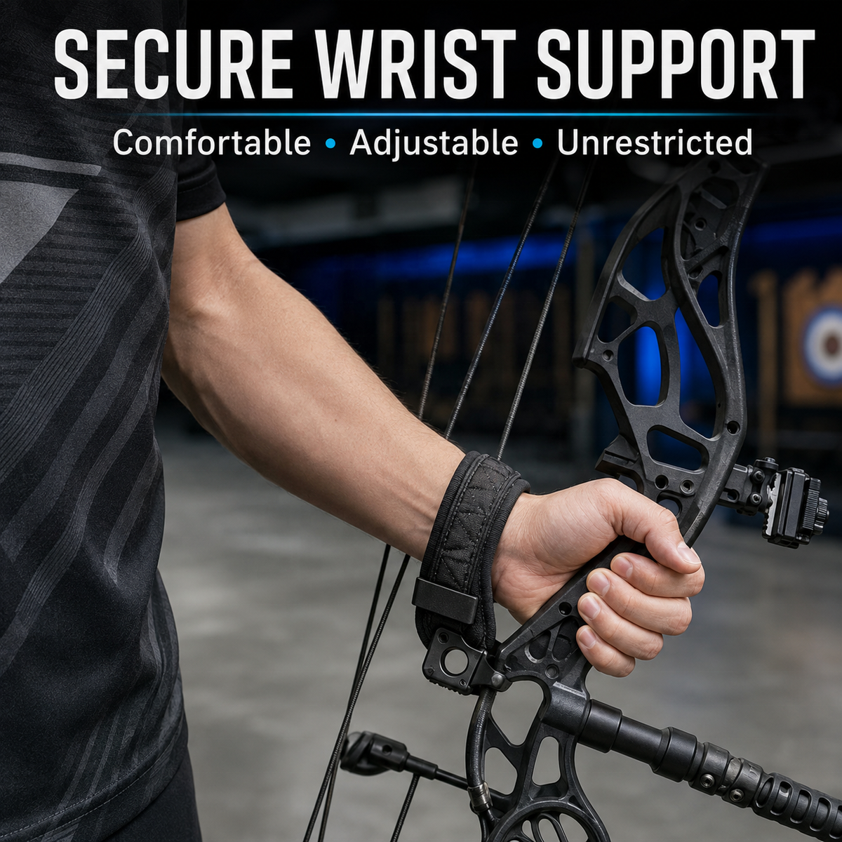 Adjustable Archery Bow Wrist Sling Padded Wrist Strap for Compound Bows