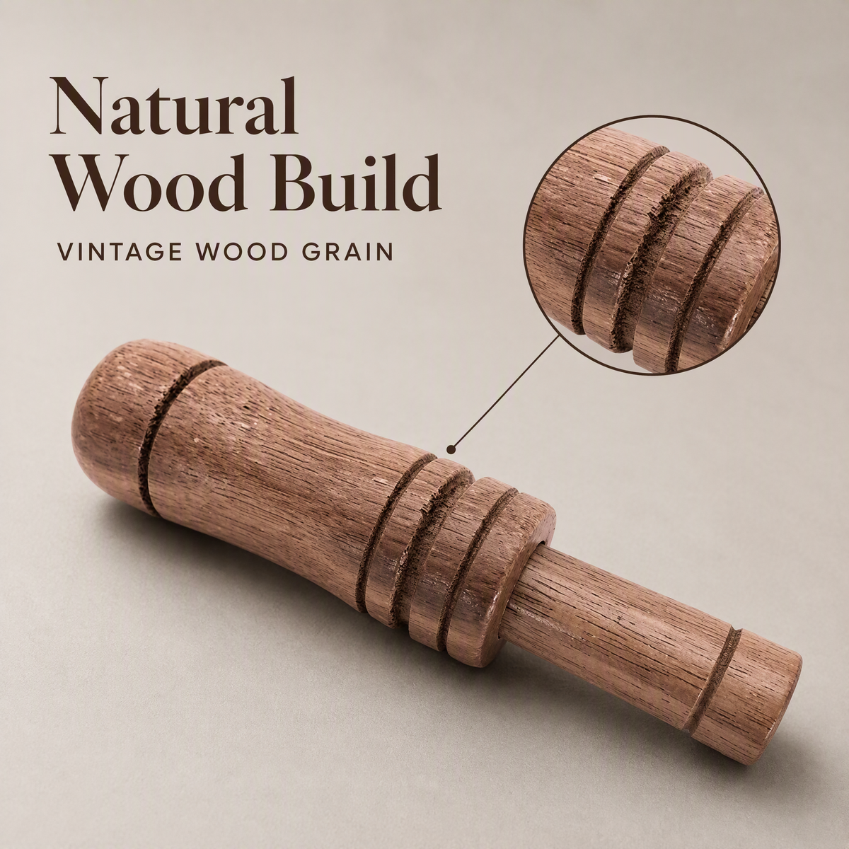 Wooden Duck Call Whistle Natural Wood Mallard Hunting Call