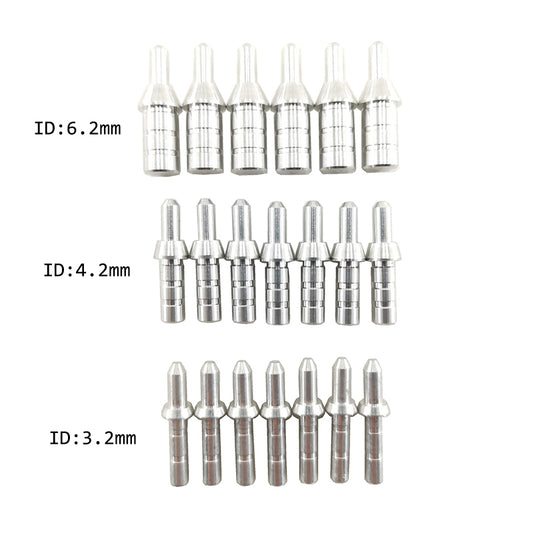 12Pcs Aluminum Arrow Nock Pin Adapters Replacement Pin Inserts for 3.2mm/4.2mm/6.2mm ID Arrow Shafts