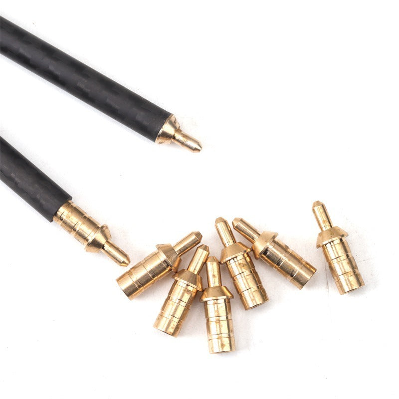 12Pcs 50 Grain Brass Arrow Inserts 6.2mm ID Arrow Shaft Inserts for Archery Arrow Building