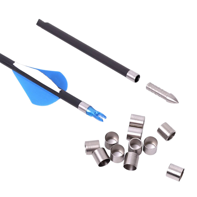 12Pcs Arrow Shaft Protector Rings Metal Reinforcement Collars for 7.6mm and 7.8mm OD Archery Arrow Shafts