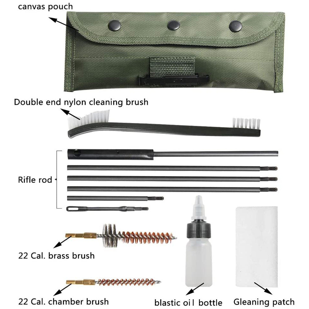 Outdoor cleaning kit, hunting cleaning kit, universal flat brush cleaning kit tool