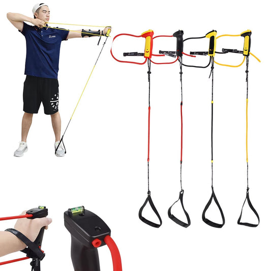 Archery Resistance Band Trainer Portable Bow Draw Strength Training Device for Archers