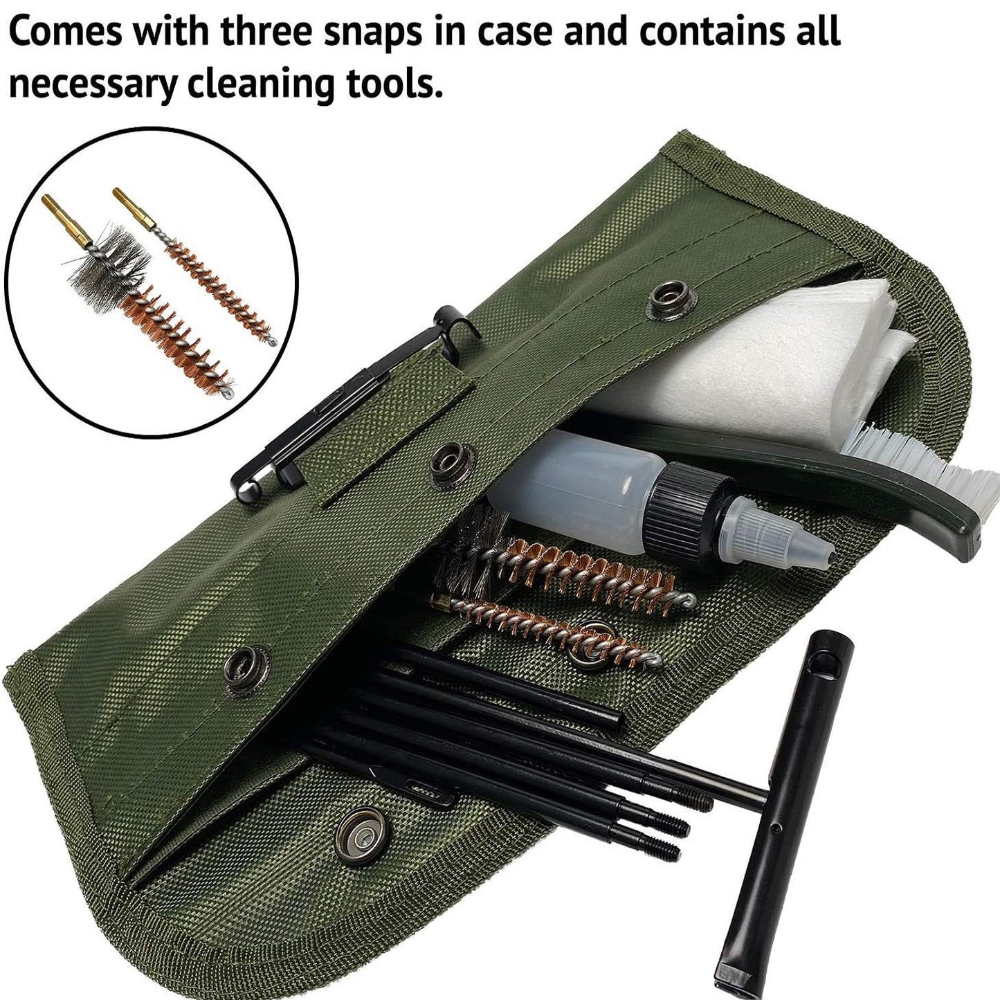 Outdoor cleaning kit, hunting cleaning kit, universal flat brush cleaning kit tool