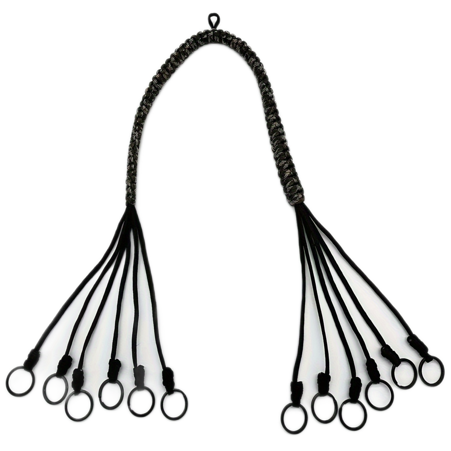 Outdoor trophy hunting lanyard, high-quality material lanyard with 12 high-quality metal rings, outdoor woven duck lanyard