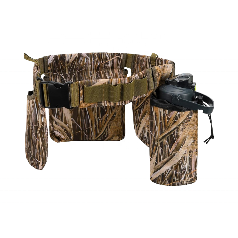 Adjustable Camo Dove Hunting Belt with Multi-Pocket Game Bags