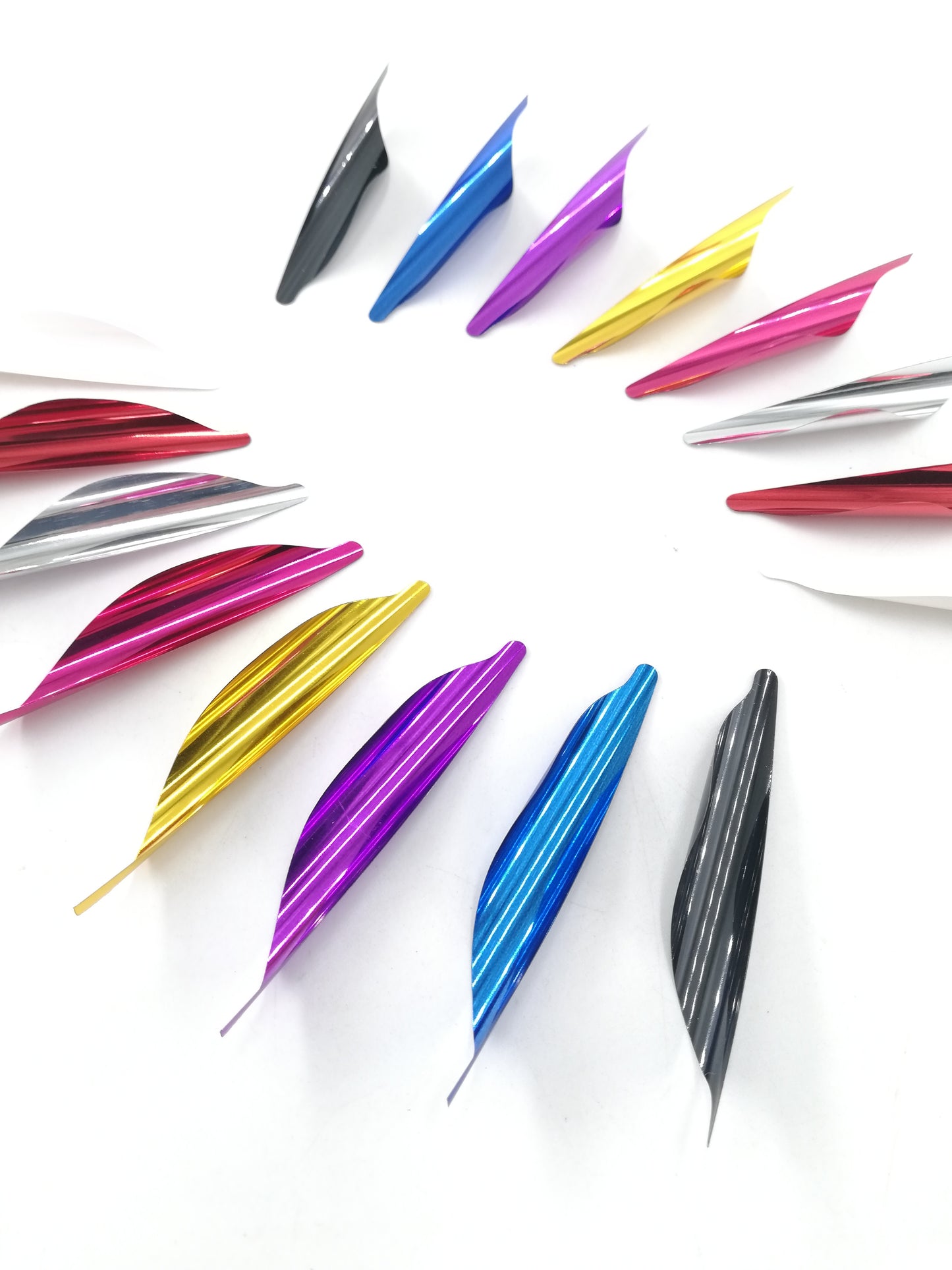 50pcs Archery Spin Vanes, 1.8 Inch Spiral Feather RW DlY Arrow ArcheryWith Sticker Tape Arrow Accessories