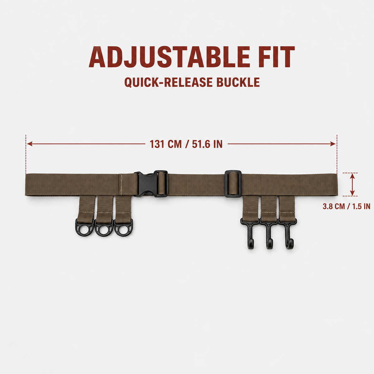 Adjustable MOLLE Gear Hanger Strap for Tree Stand Outdoor Storage