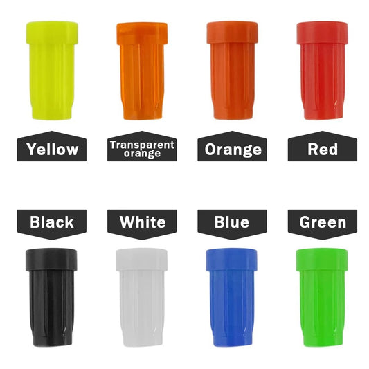 12Pcs Flat Crossbow Bolt Nocks Colorful Plastic Replacement Arrow Nocks for 7.6mm ID 8.8mm OD Shafts