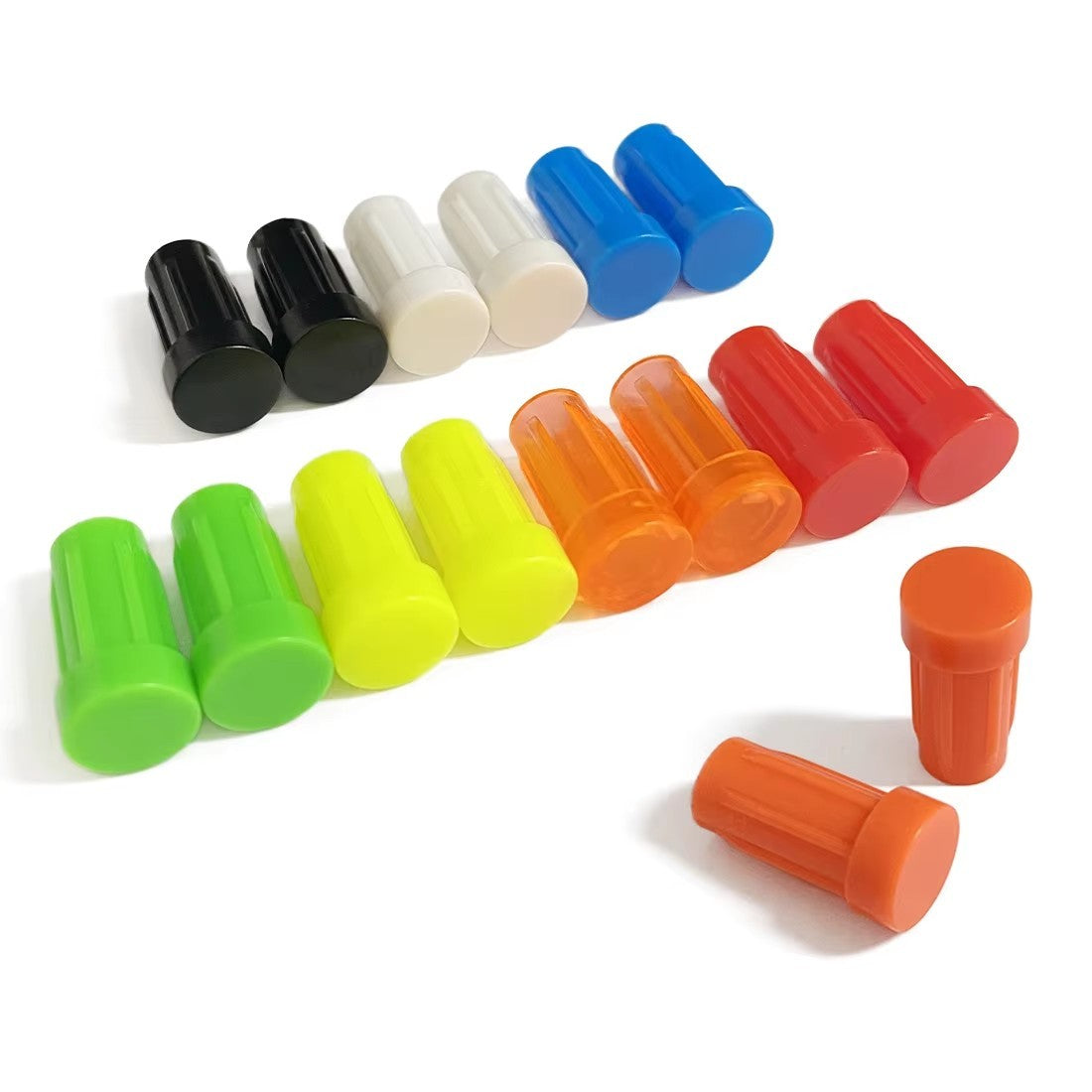 12Pcs Flat Crossbow Bolt Nocks Colorful Plastic Replacement Arrow Nocks for 7.6mm ID 8.8mm OD Shafts