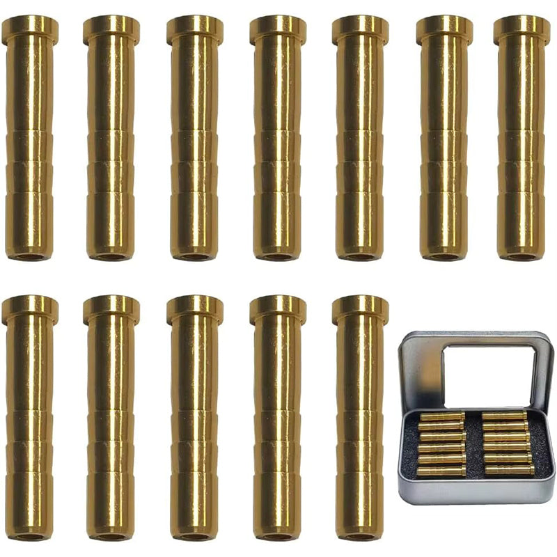 6Pcs Brass Arrow Inserts 37–250 Grain Weighted Arrow Shaft Inserts for Archery Arrows