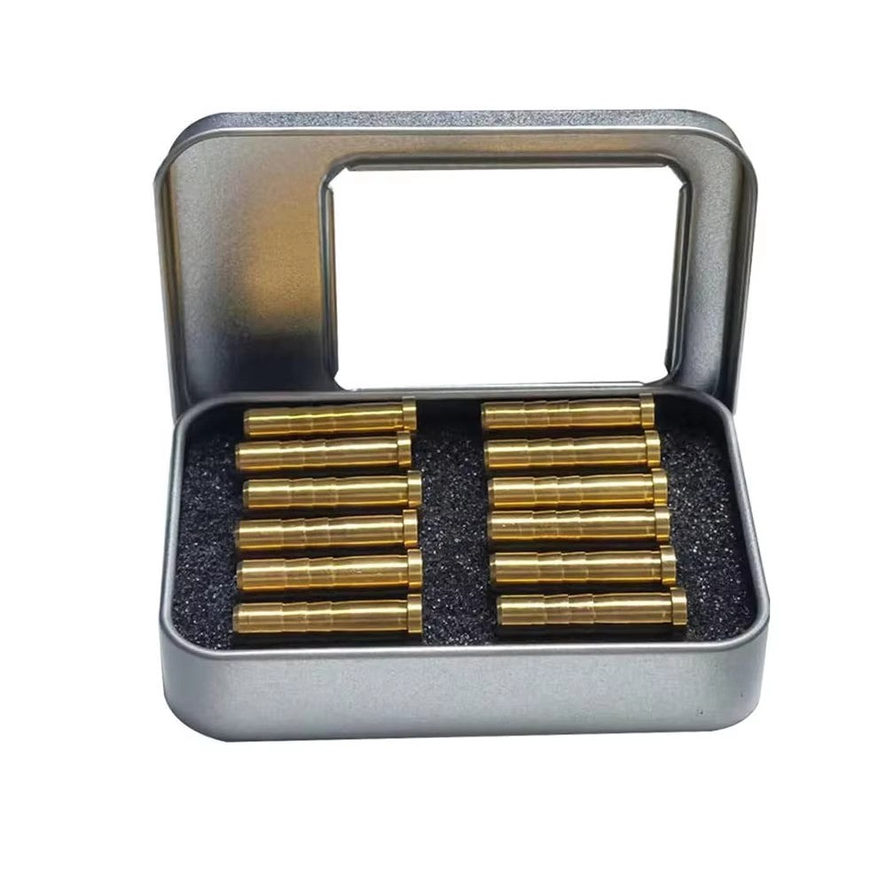 6Pcs Brass Arrow Inserts 37–250 Grain Weighted Arrow Shaft Inserts for Archery Arrows
