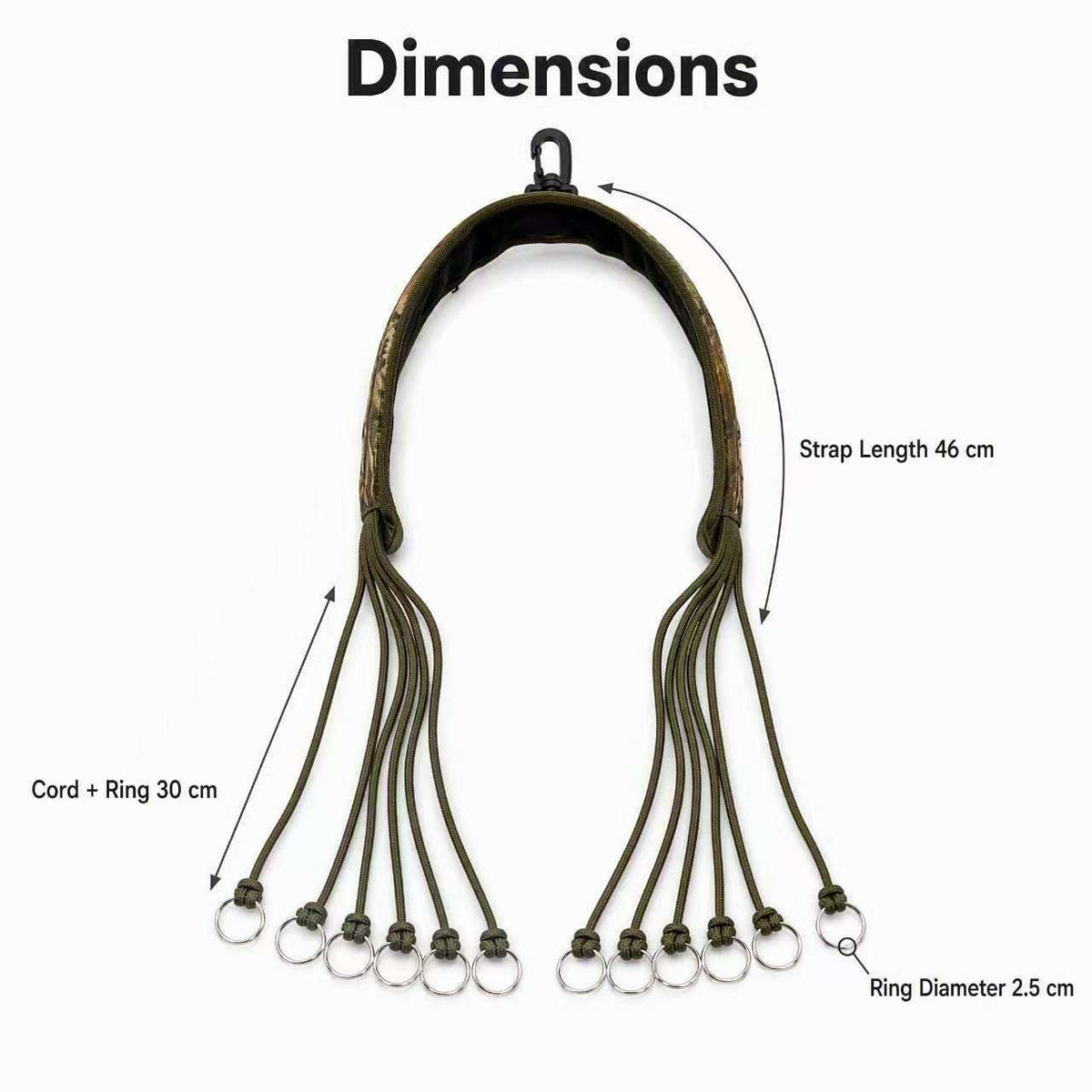 8 Ring Duck Game Carrier with Padded Nylon Strap for Waterfowl Hunting