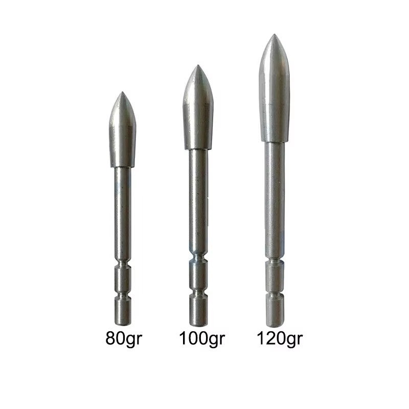 12Pcs 4.2mm Stainless Steel Arrow Points 80/100/120 Grain Target Arrow Tips for Archery Practice