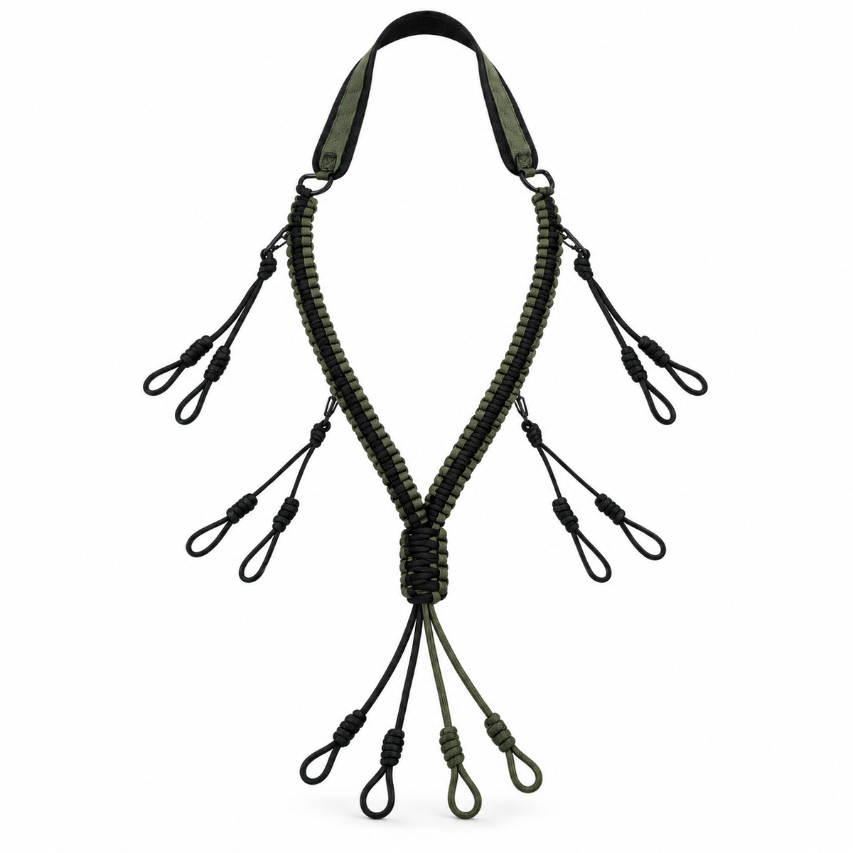 Hand Woven Duck Call Lanyard 12 Call Holder with Comfortable Neck Strap
