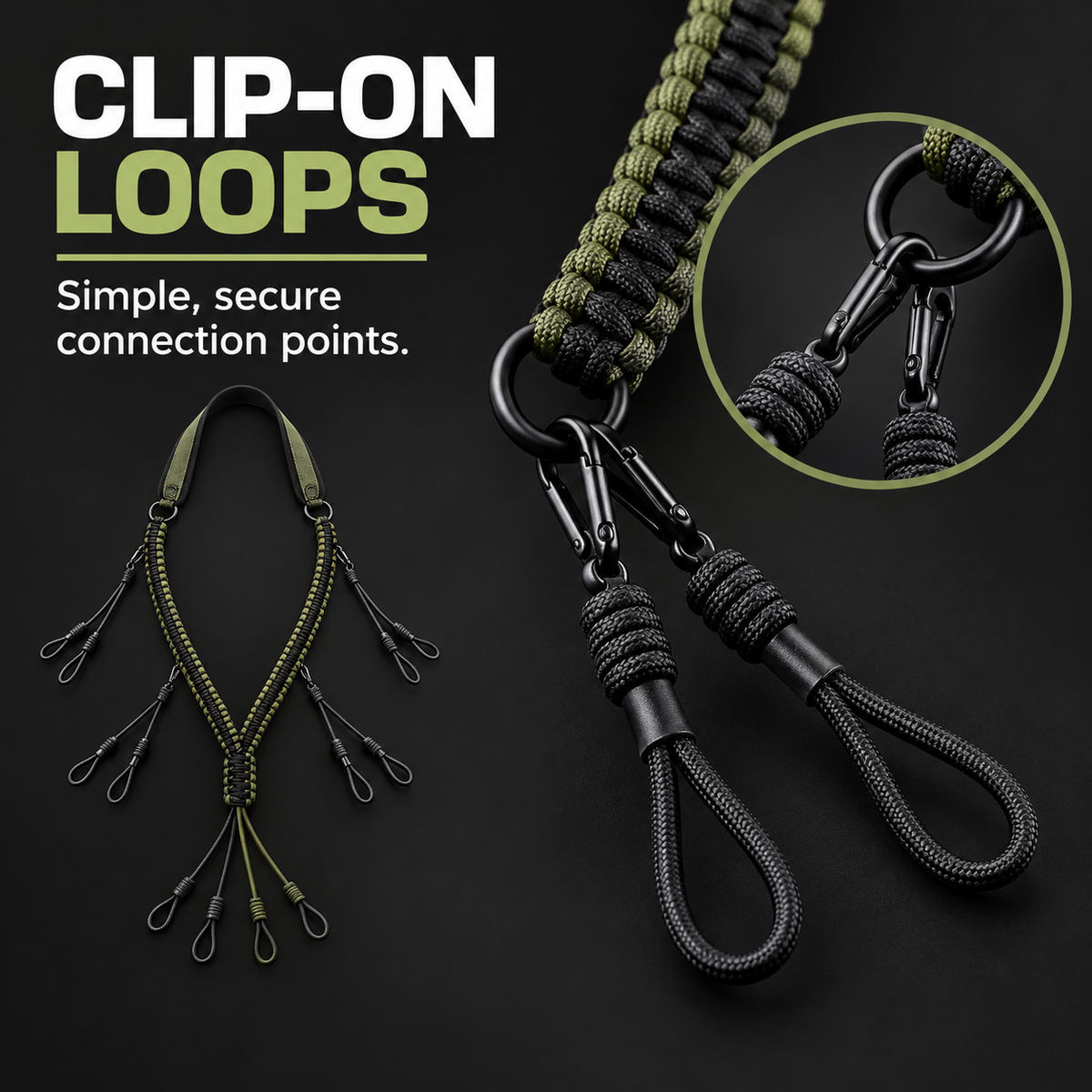 Hand Woven Duck Call Lanyard 12 Call Holder with Comfortable Neck Strap