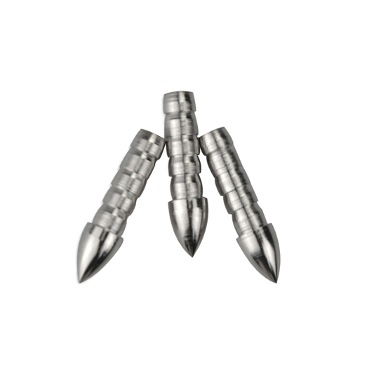12Pcs 6.2mm Bullet Arrow Points 80/100 Grain Metal Target Arrow Tips for Archery Practice