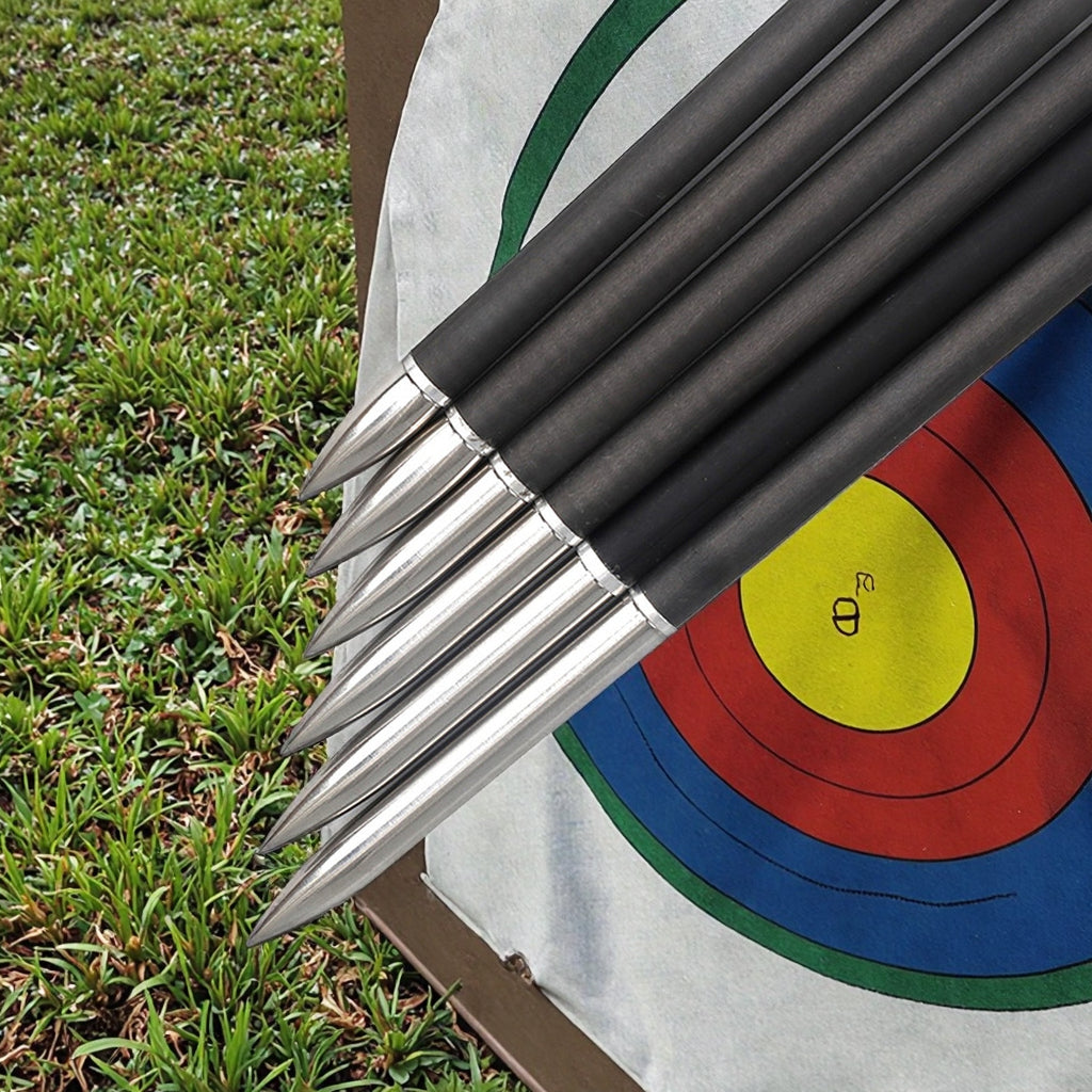 12Pcs Steel Target Arrow Points 100/125/150/200/300 Grain Archery Field Tips for Target Practice
